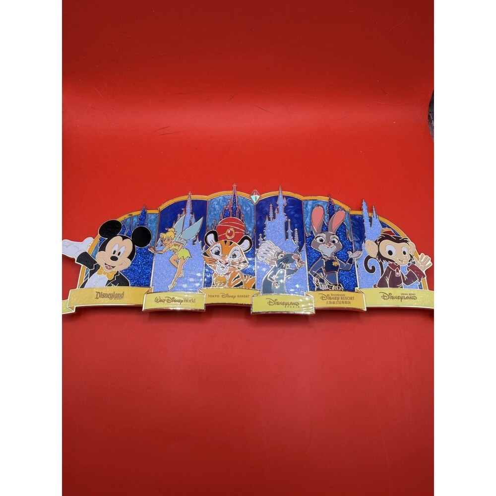 Disney Celebrating 25 Years of Trading Disney Around the World Jumbo Pin LE 300